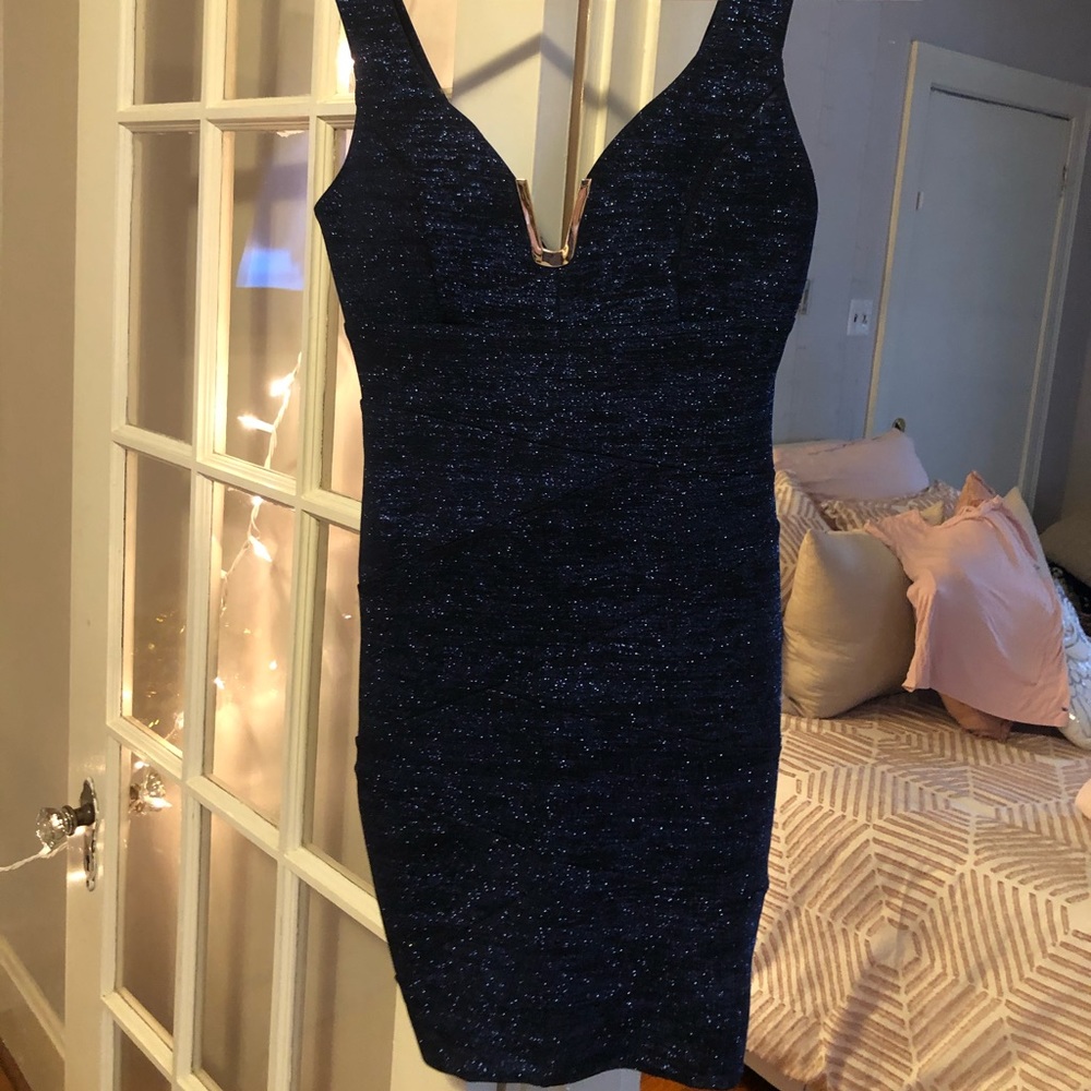 Navy Sparkle Cocktail Dress